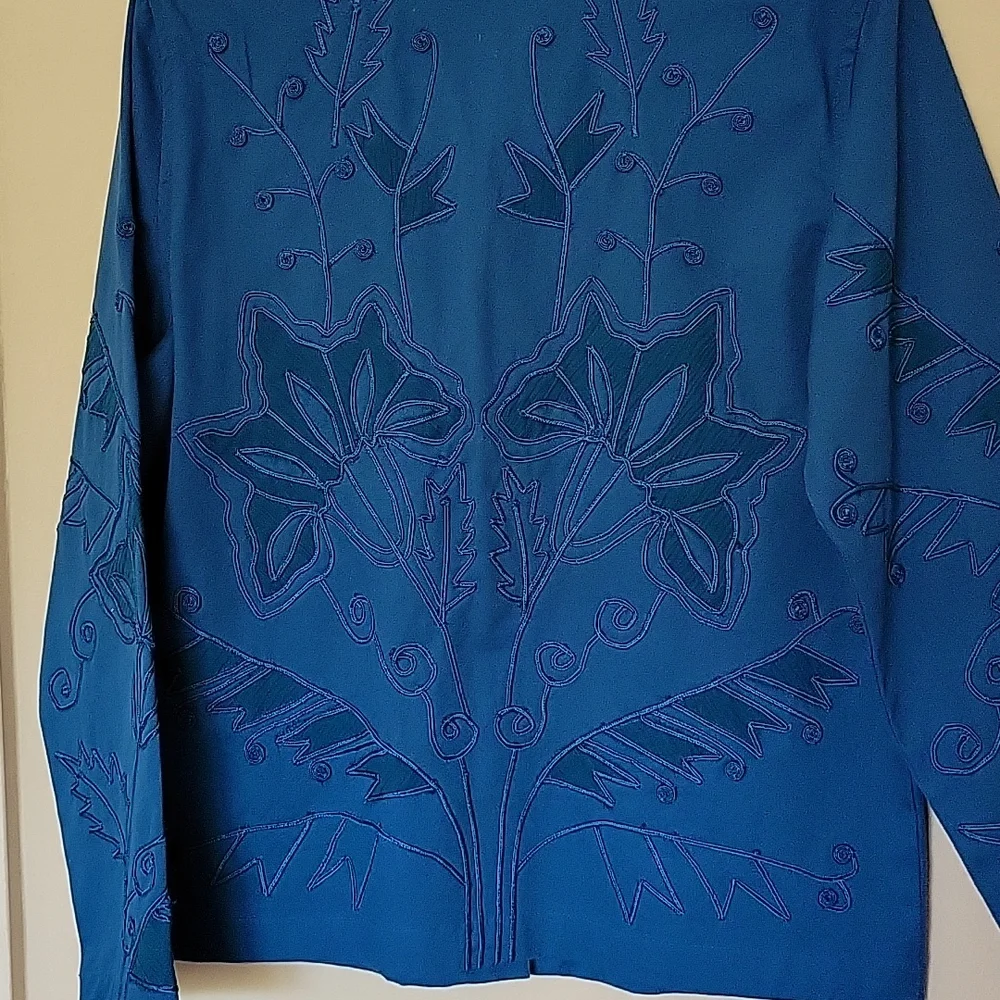 Life Styles Embellished Teal Jacket - Picture 3 of 10